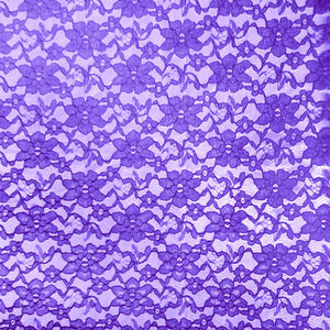 Purple Raschel Lace Fabric