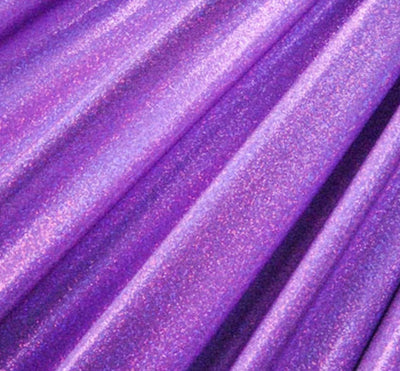 Purple Hologram Mini Dots Spandex Fabric