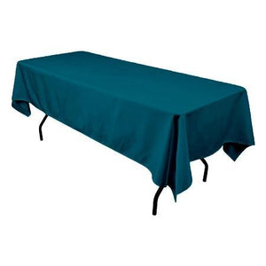 Dark Teal 100% Polyester Rectangular Tablecloth 60" x 126"