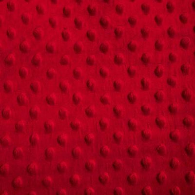 Red Minky Dimple Dot Fabric