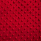 Red Minky Dimple Dot Fabric