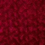 Red Minky Rosebud Fabric