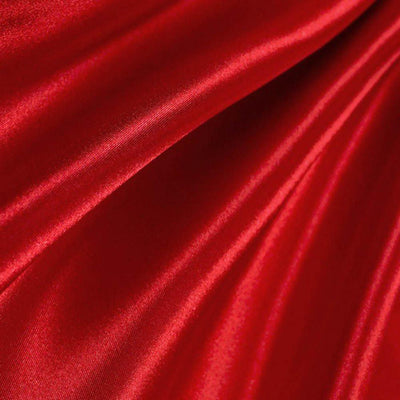 Red Poly Satin Fabric / 50 Yards Roll