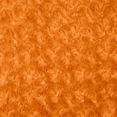 Orange Minky Rosebud Fabric
