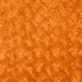Orange Minky Rosebud Fabric