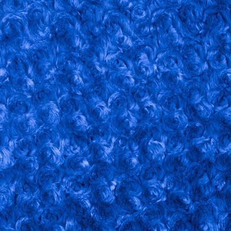 Royal Blue Minky Rosebud Fabric
