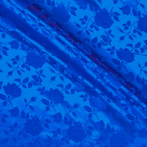 Royal Satin Jacquard Roses Fabric