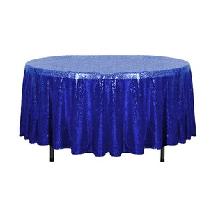 108" Royal Blue Glitz Sequin Round Tablecloth