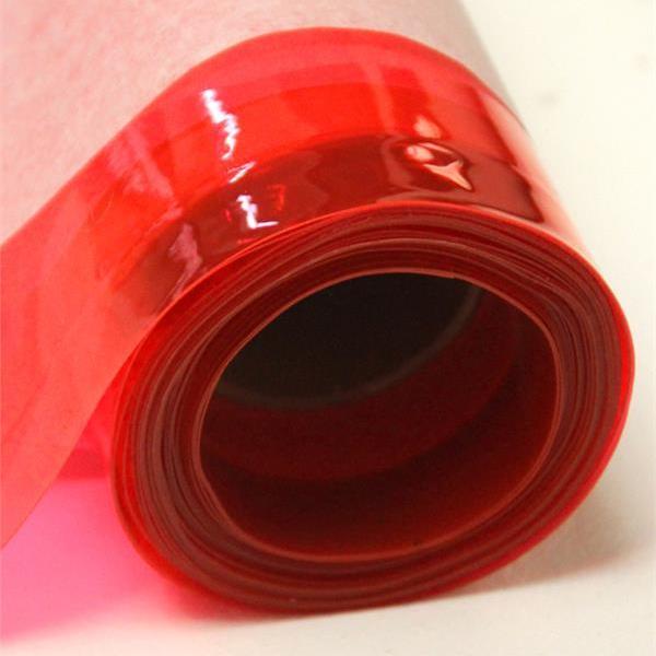Red 12 Gauge Tinted Plastic Vinyl Fabric / 25 Yards Roll