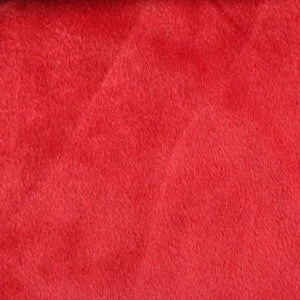 Red Velboa Fur Solid Short Pile / 50 Yards Roll