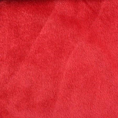 Red Velboa Fur Solid Short Pile / 50 Yards Roll
