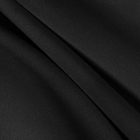 Black Solid Stretch Scuba Double Knit Fabric / 50 Yards Roll
