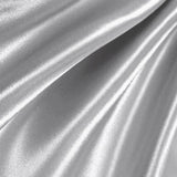 Silver Poly Satin Fabric / 50 Yards Roll