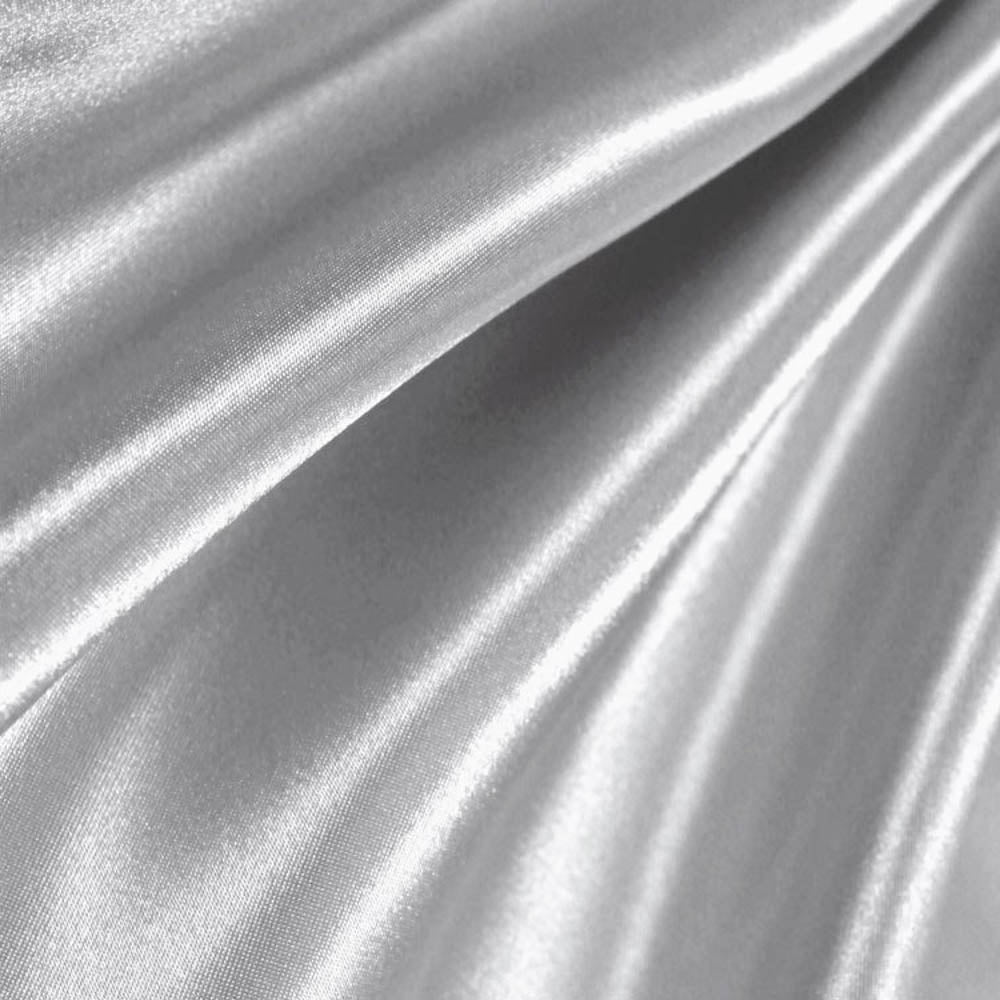 Silver Poly Satin Fabric