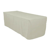 6 Ft Silver Fitted Polyester Rectangular Tablecloth