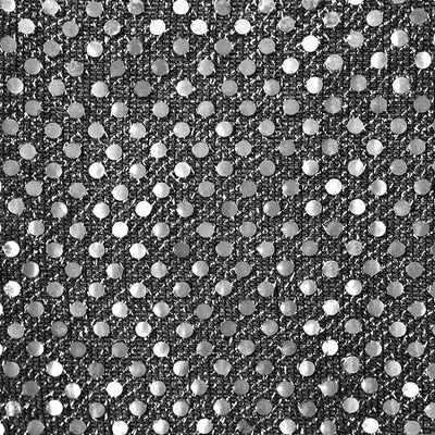 Silver On Black Blue Small Confetti Dots Sequin