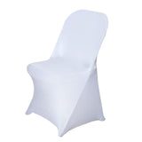 White Polyester Spandex Banquet Wedding Party Chair Covers
