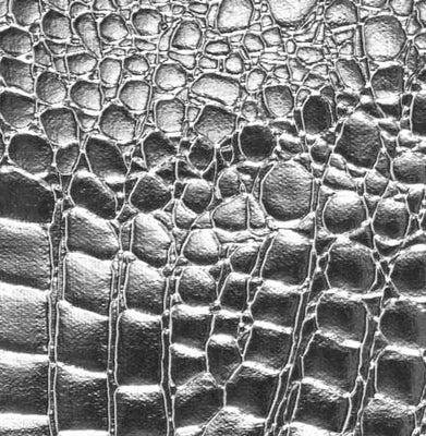 Shiny Gray Crocodile Vinyl Fabric