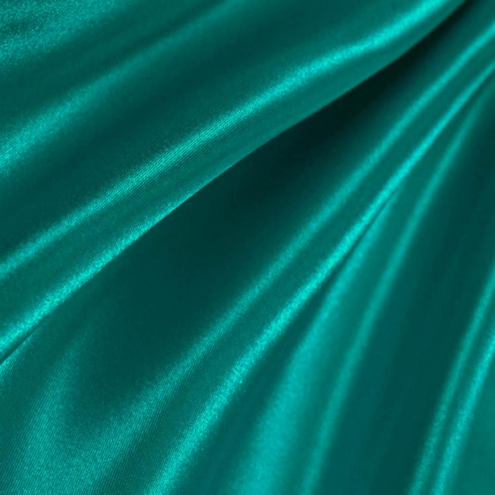 Teal Poly Satin Fabric / 50 Yards Roll
