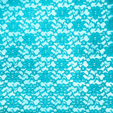 Turquoise Raschel Lace Fabric