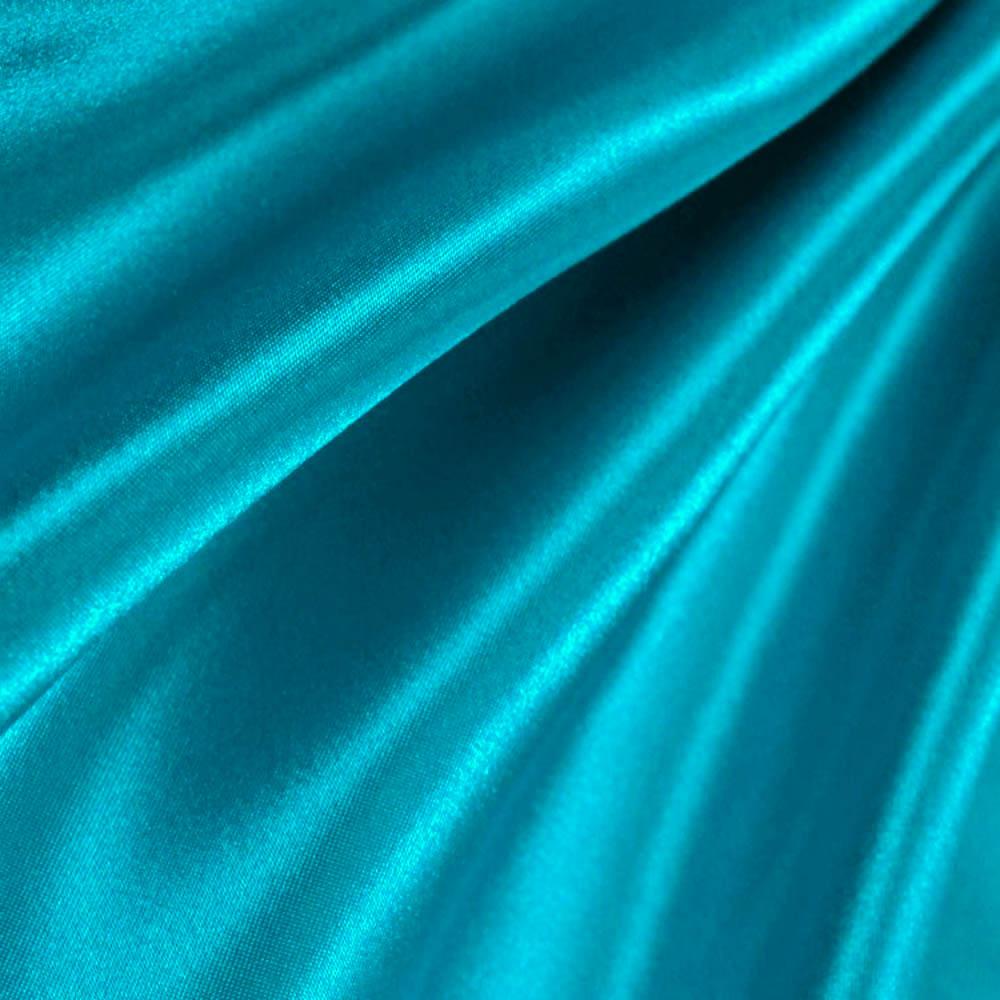 Turquoise Poly Satin Fabric / 50 Yards Roll