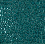 Turquoise Vinyl Crocodile, 55" Inches Wide / 40 Yards Roll