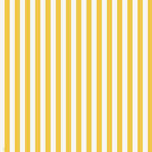 1" One Inch Yellow and White Stripes Poly Cotton Fabric