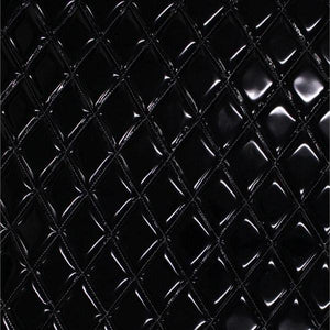 Black Glossy Quilted Vinyl Fabrics