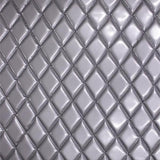 Silver Glossy Quilted Vinyl Fabrics