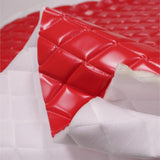 Red Matte Dull Quilted Vinyl Fabrics