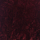 Burgundy Flocking Crushed Velvet Fabric / 50 Yards Roll