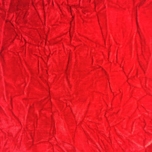 Light Red Flocking Crushed Velvet Fabric