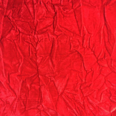 Light Red Flocking Crushed Velvet Fabric / 50 Yards Roll