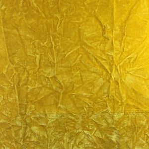 Yellow Flocking Crushed Velvet Fabric