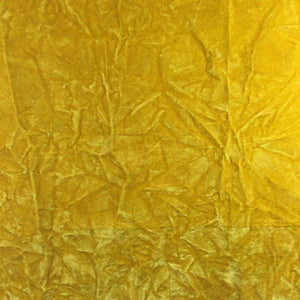 Yellow Flocking Crushed Velvet Fabric / 50 Yards Roll