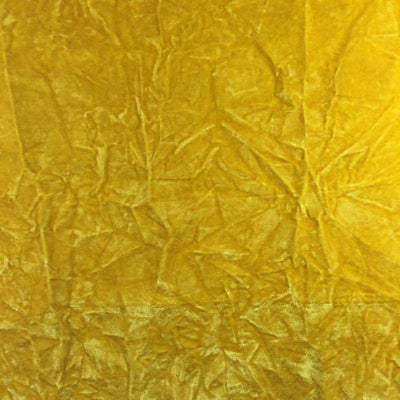 Yellow Flocking Crushed Velvet Fabric / 50 Yards Roll