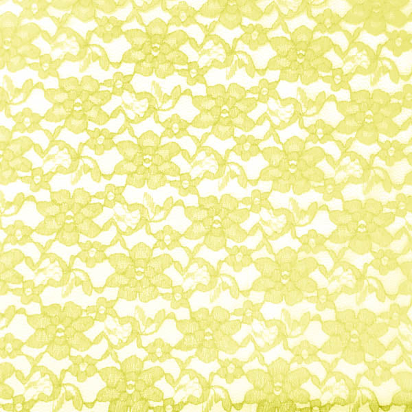 Yellow Raschel Lace Fabric