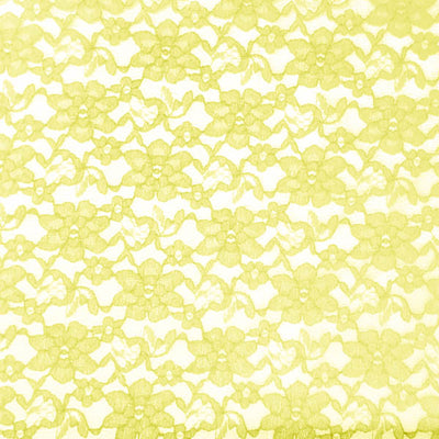 Yellow Raschel Lace Fabric