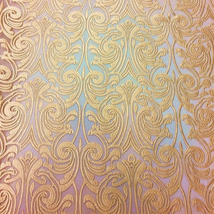 Gold Embroidered Mesh Lace Fabric