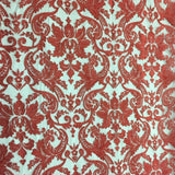 Red Floral Embroidered Mesh Lace Fabric