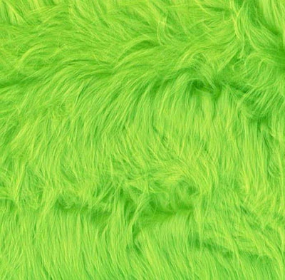 Neon Lime Luxury Shag Faux Fur Fabric
