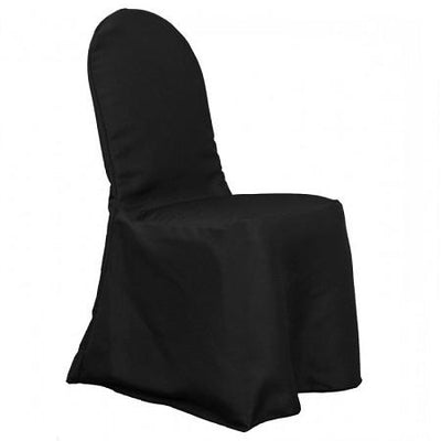 Black Polyester Hotel/Banquet Chair Cover