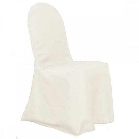 Ivory Polyester Hotel/Banquet Chair Cover