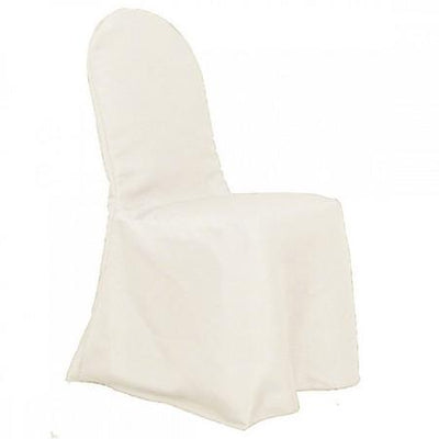 Ivory Polyester Hotel/Banquet Chair Cover