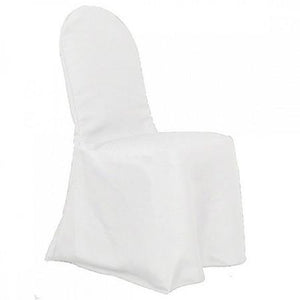 White Polyester Hotel/Banquet Chair Cover