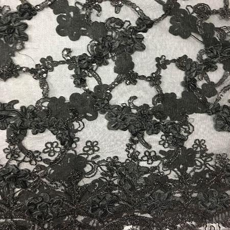BLACK Emperor's Lace Fabric