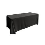 Black 100% Polyester Rectangular Tablecloth 90" x 132"
