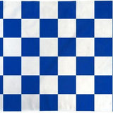 1" One inch Blue White Checkered Spandex Fabric