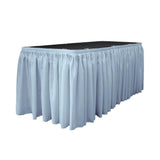14 Ft. x 29 in. Light Blue Accordion Pleat Polyester Table Skirt