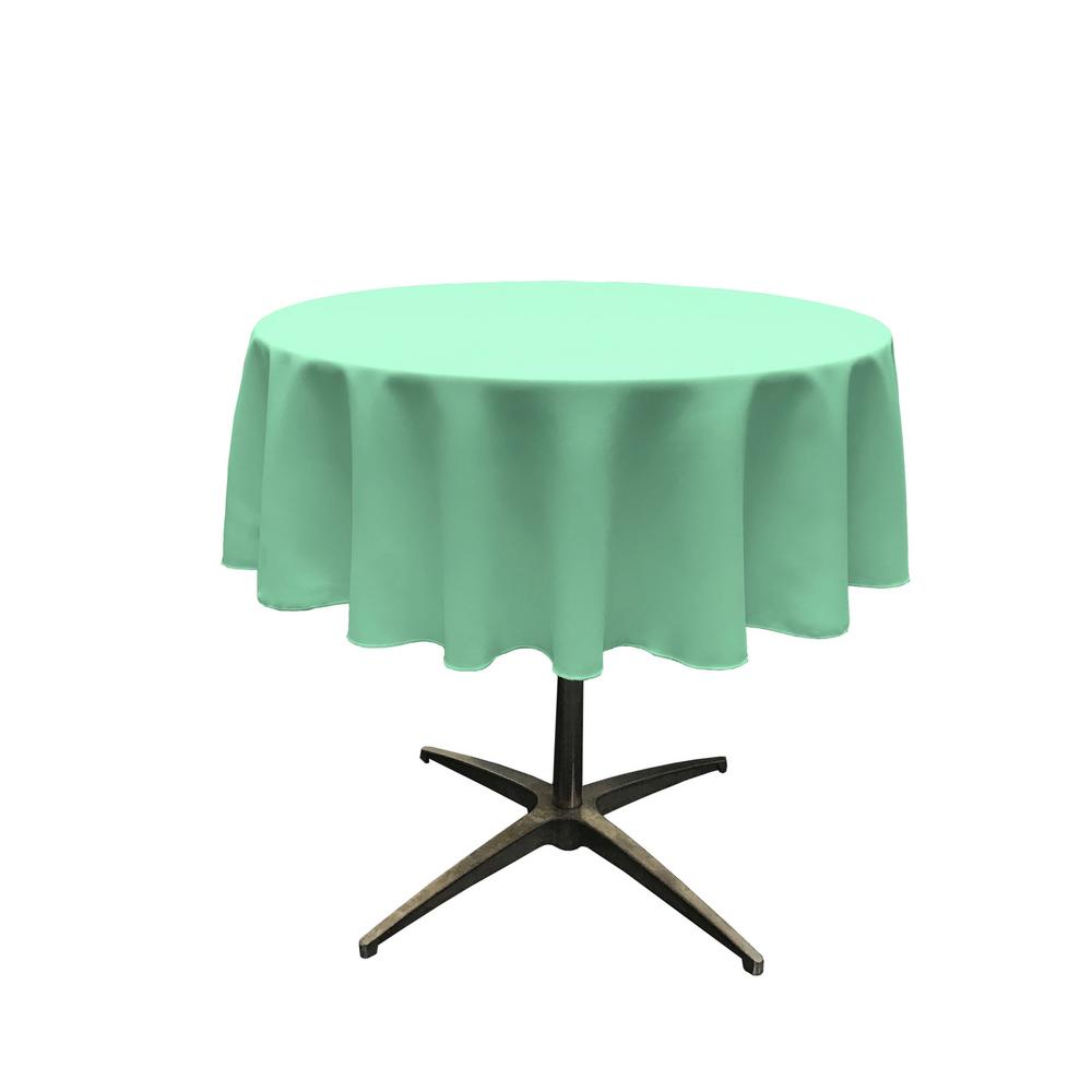 51" Mint Polyester Round Tablecloth